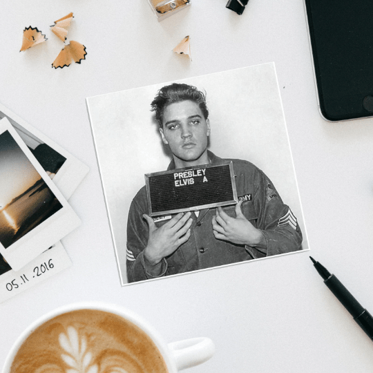 Elvis Presley Mugshot Coaster - Box Turtle