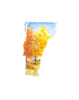 Emily Wood State Tree Watercolor Prints - Box Turtle