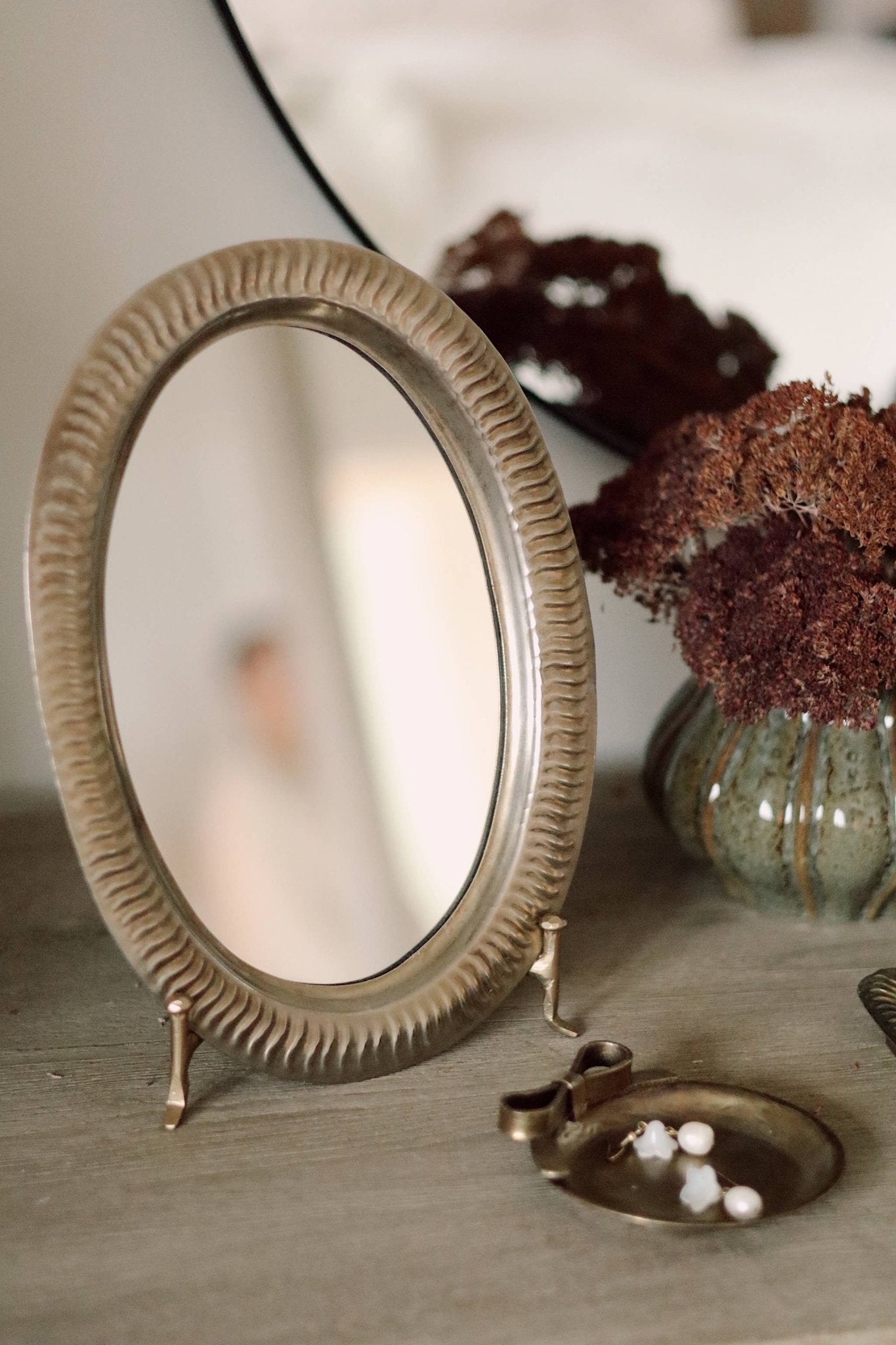 Equinox Oval Mirror - Box Turtle