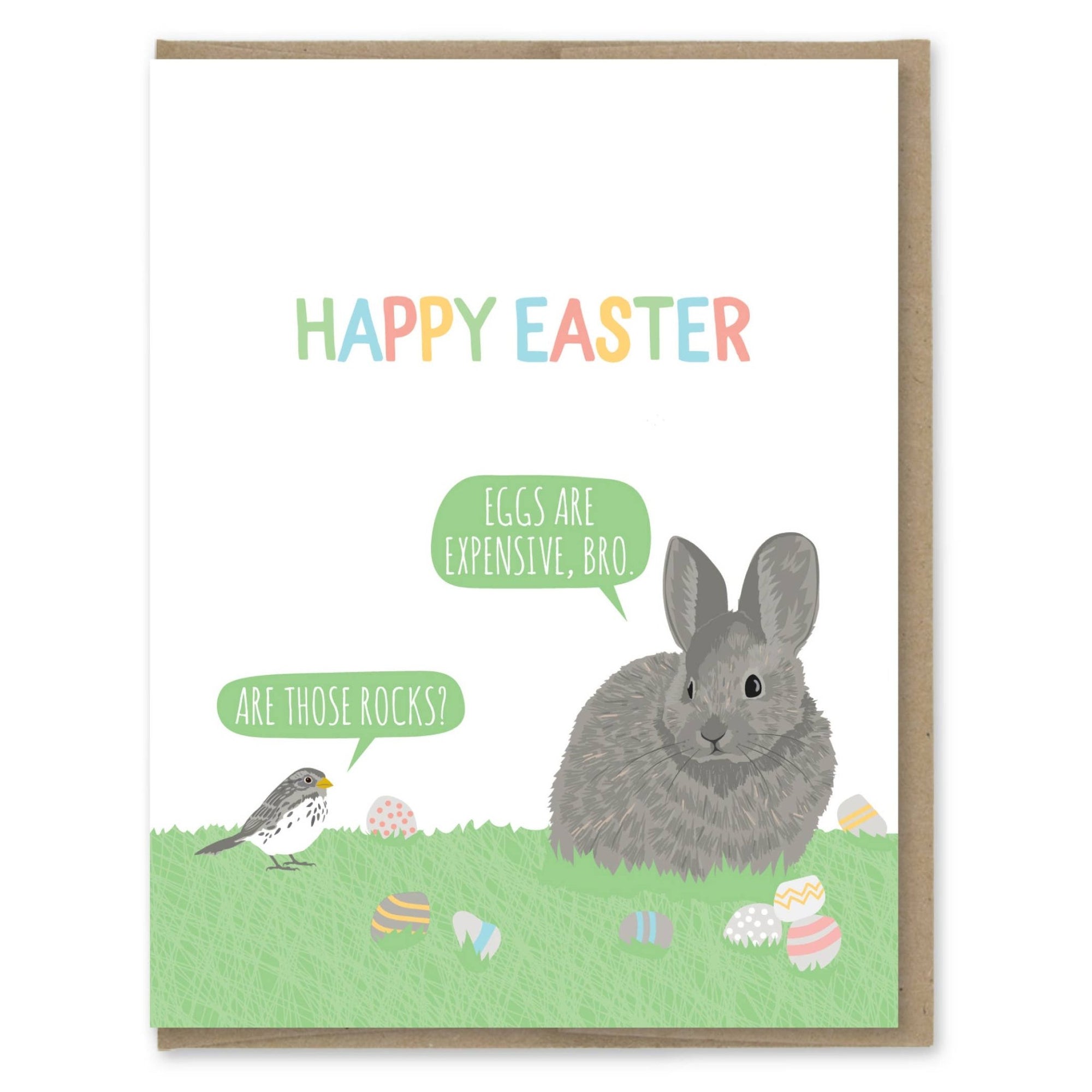 Expensive Eggs Funny Easter Card - Box Turtle