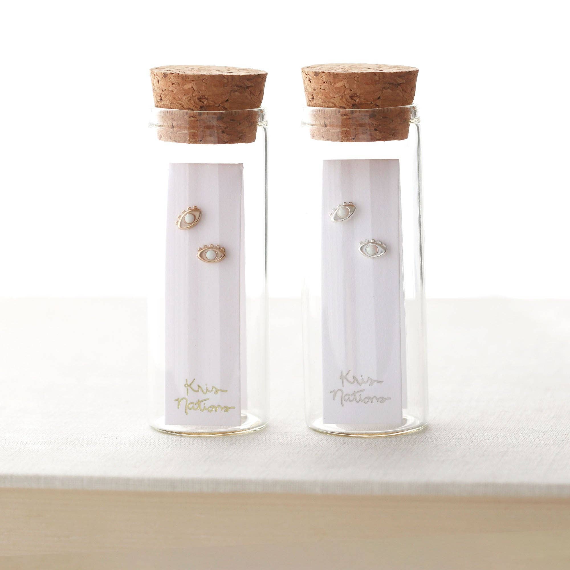 Eye with Opal Stud Earrings - Box Turtle