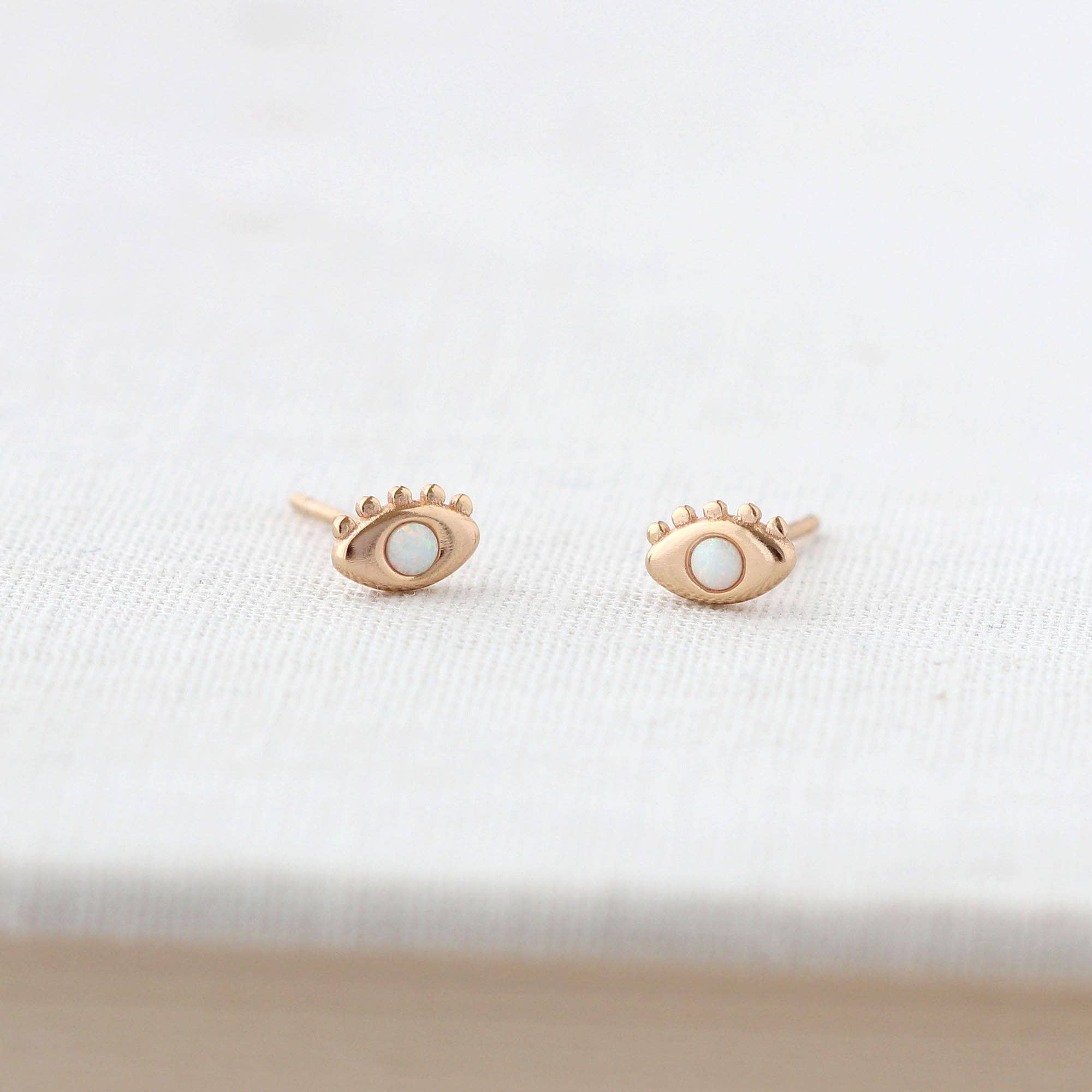 Eye with Opal Stud Earrings - Box Turtle