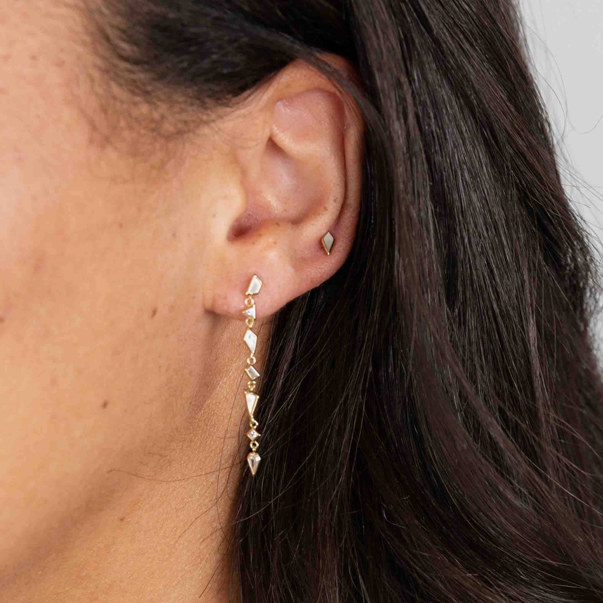 Ezra Pearl & CZ Drop Earrings - Box Turtle