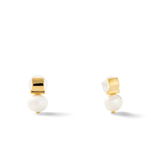 Petite and Smooth Pebble Pearl Post - Baby