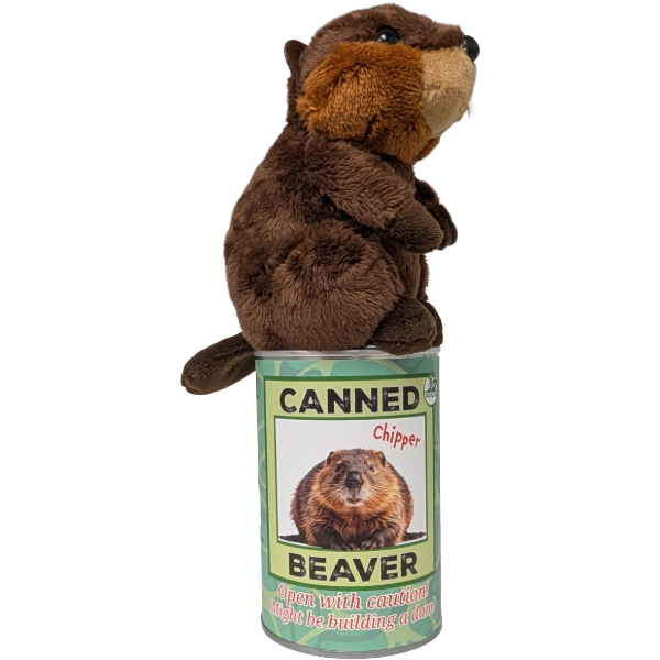 Chipper the Canned Beaver - Stuffed Plush