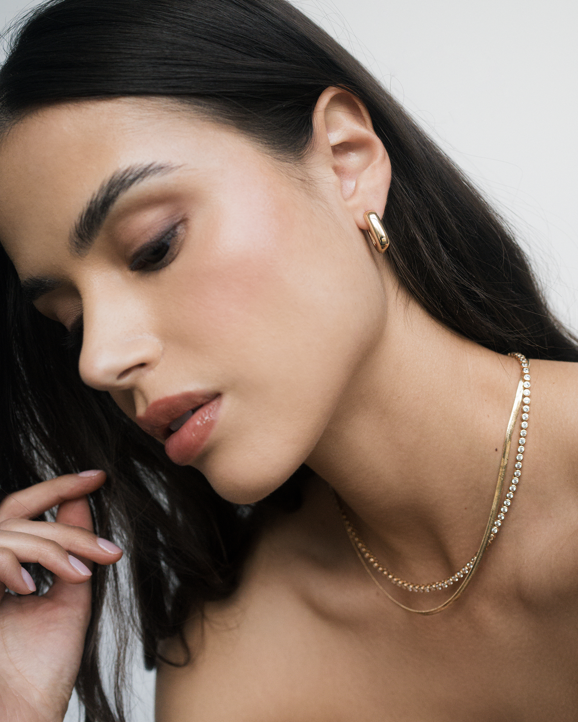 Gold Elly Petite Hoops