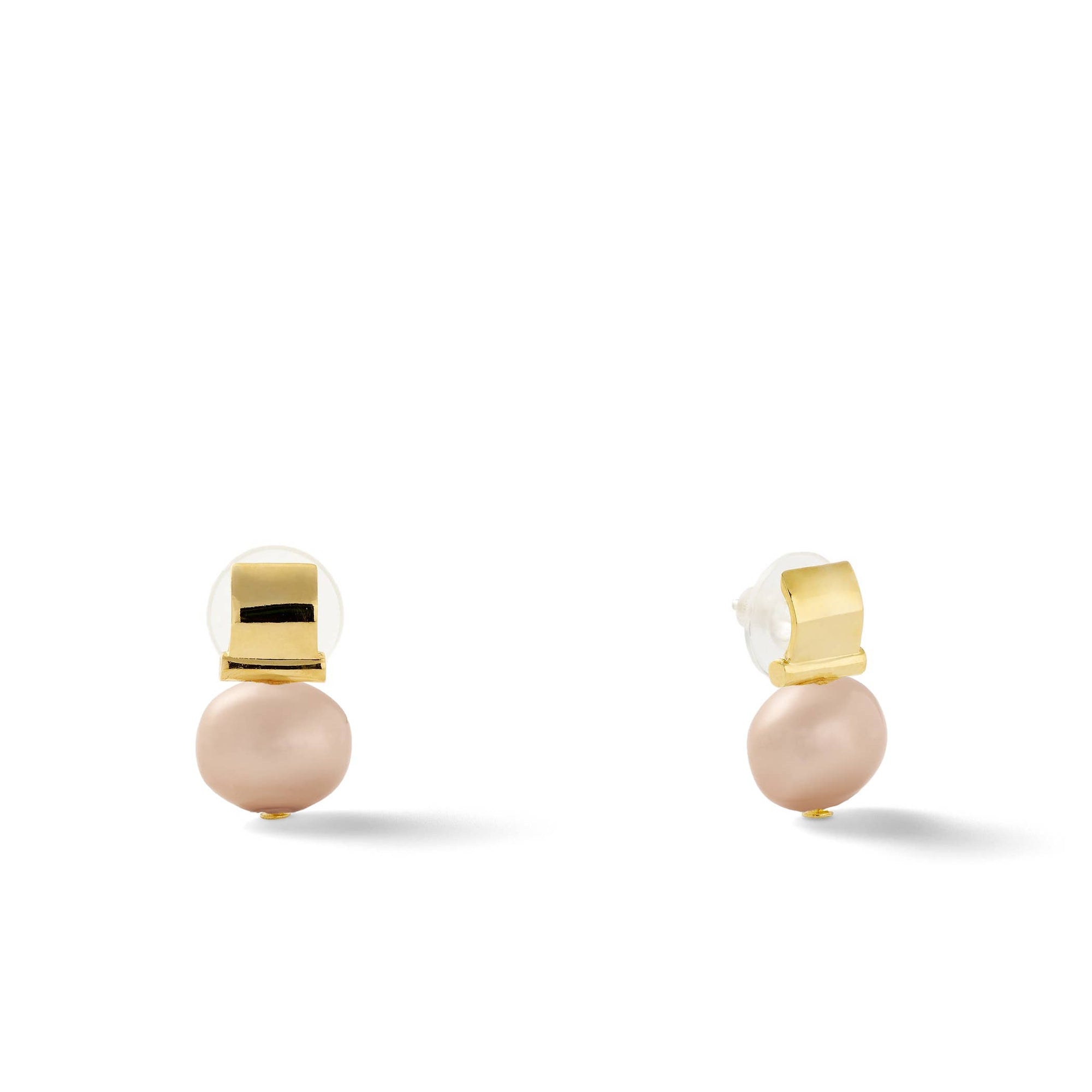 Petite and Smooth Pebble Pearl Post - Baby