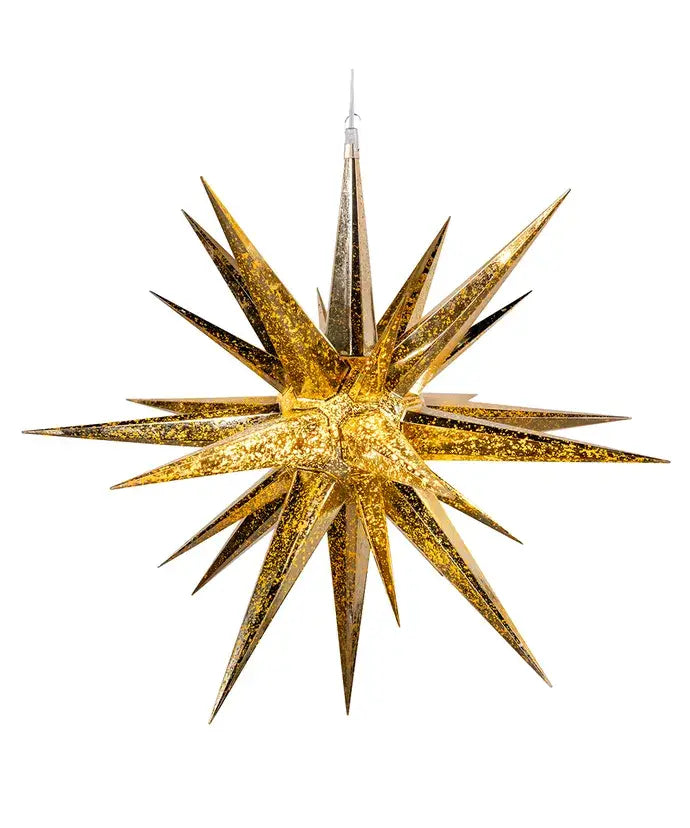Gold Crack LED Moravian Star
