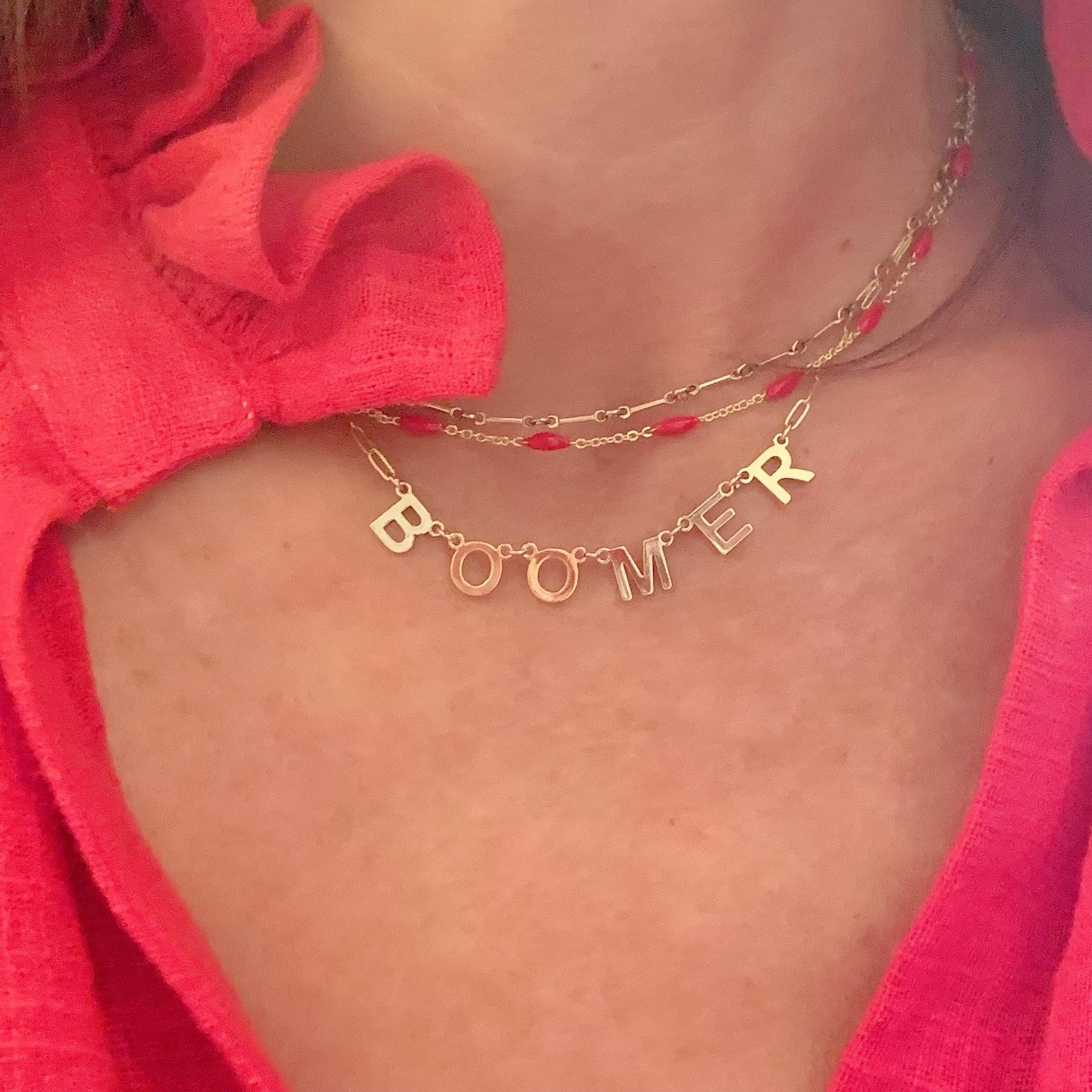 Go Hogs Letter Charm Necklace