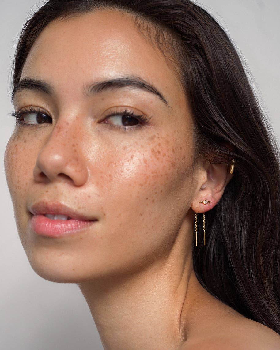 Nicole Oval Threader Earring