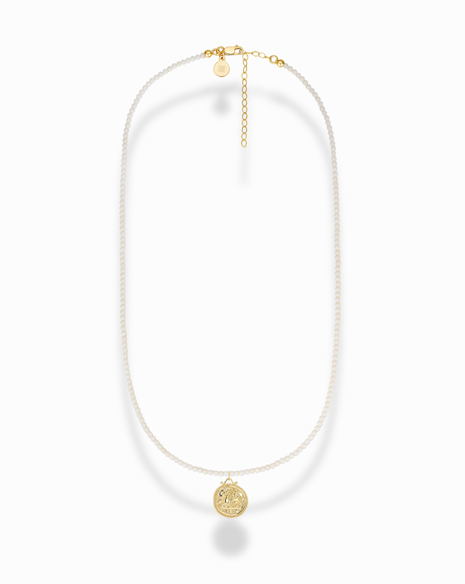 White Coral Merit Gemstone Necklace