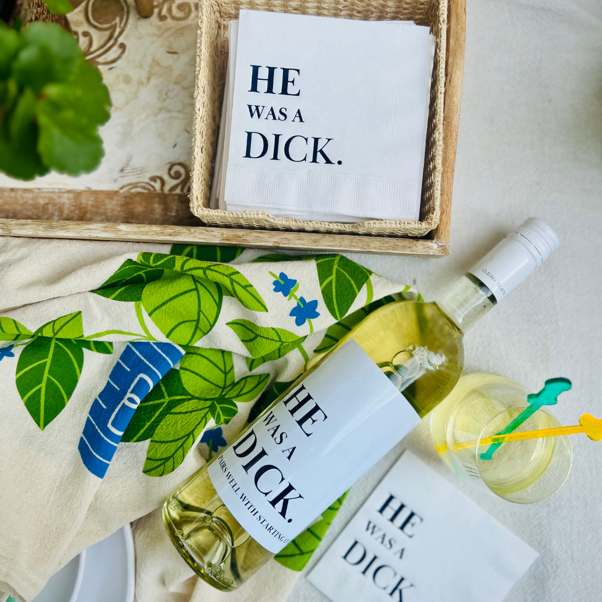 He Was A Dick Cocktail Paper Napkins