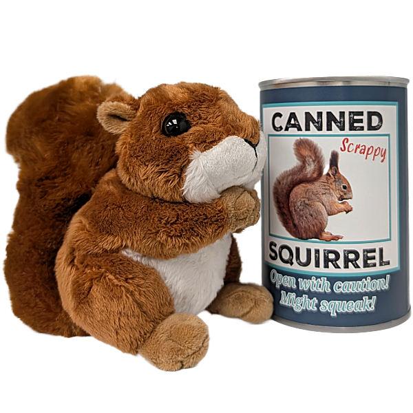 Canned Squirrel - Stuffed Animal