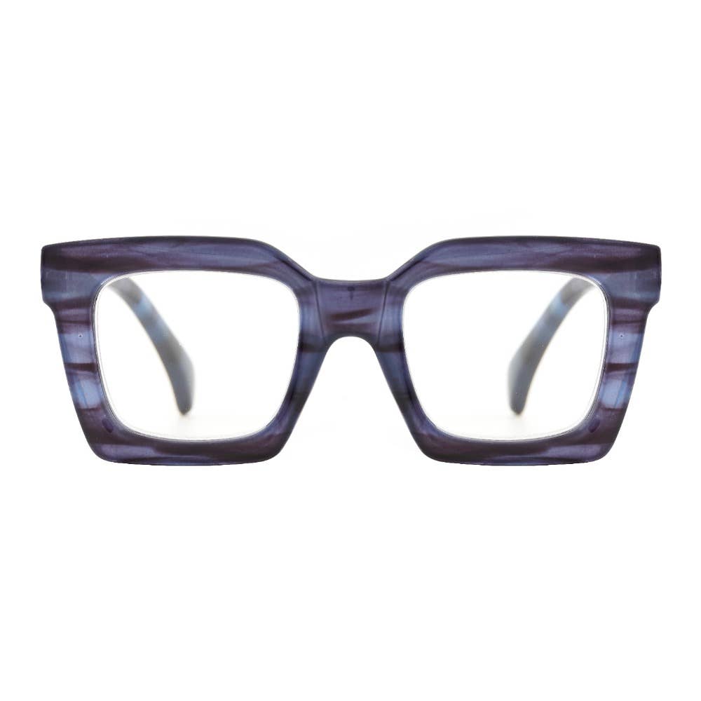 Striped Blue FIONA Blue Light Glasses