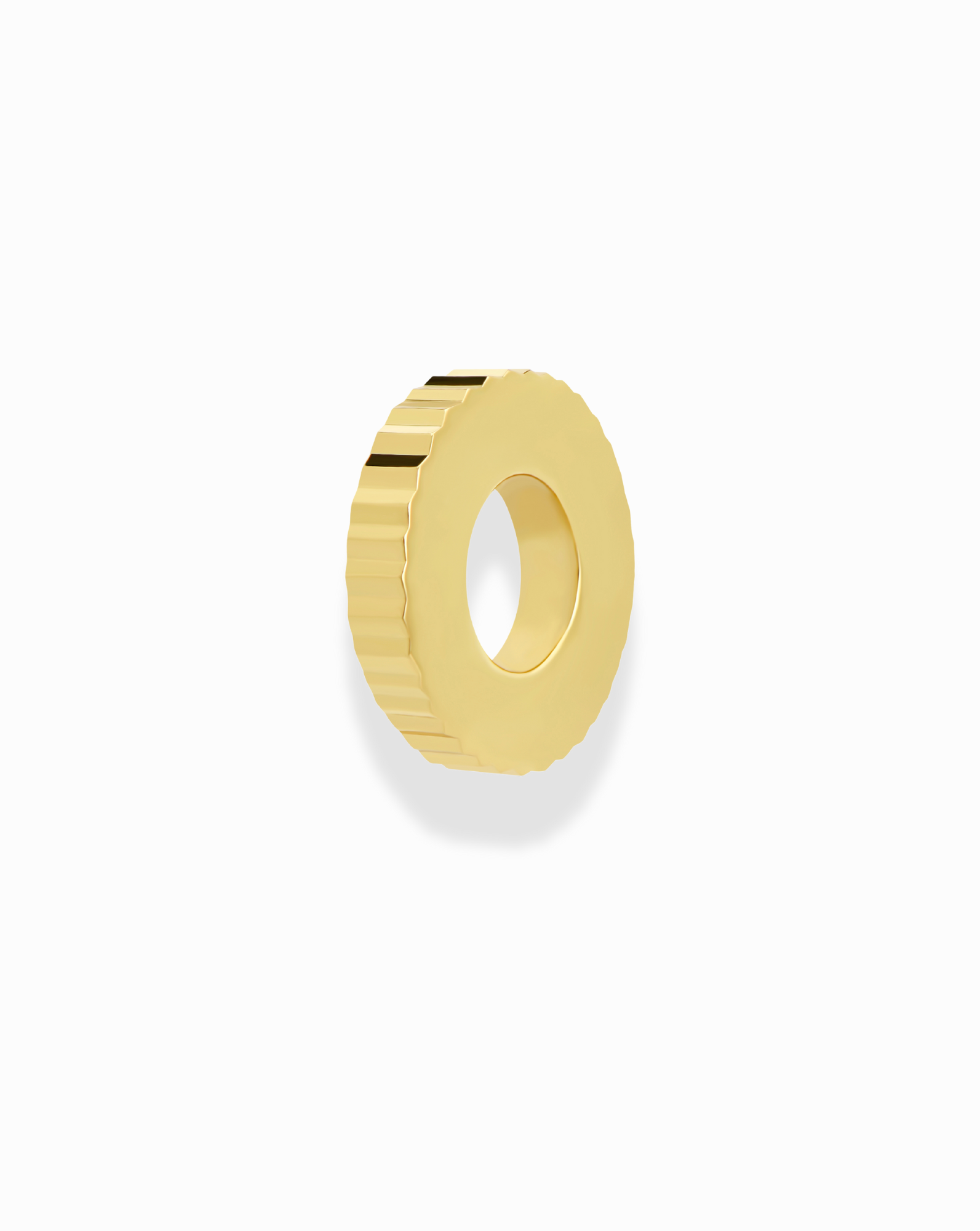 Gold Desi Fluted Charm Spacer