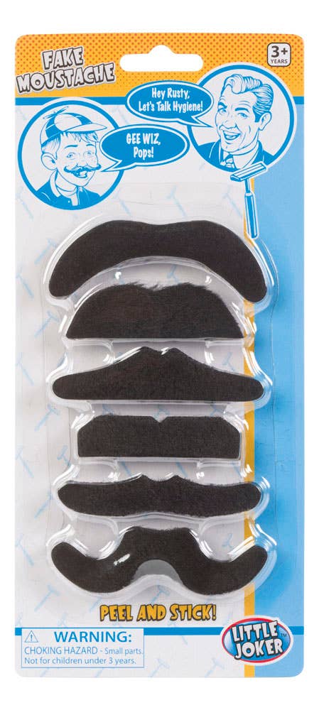 Fake Moustaches Stickers - Box Turtle