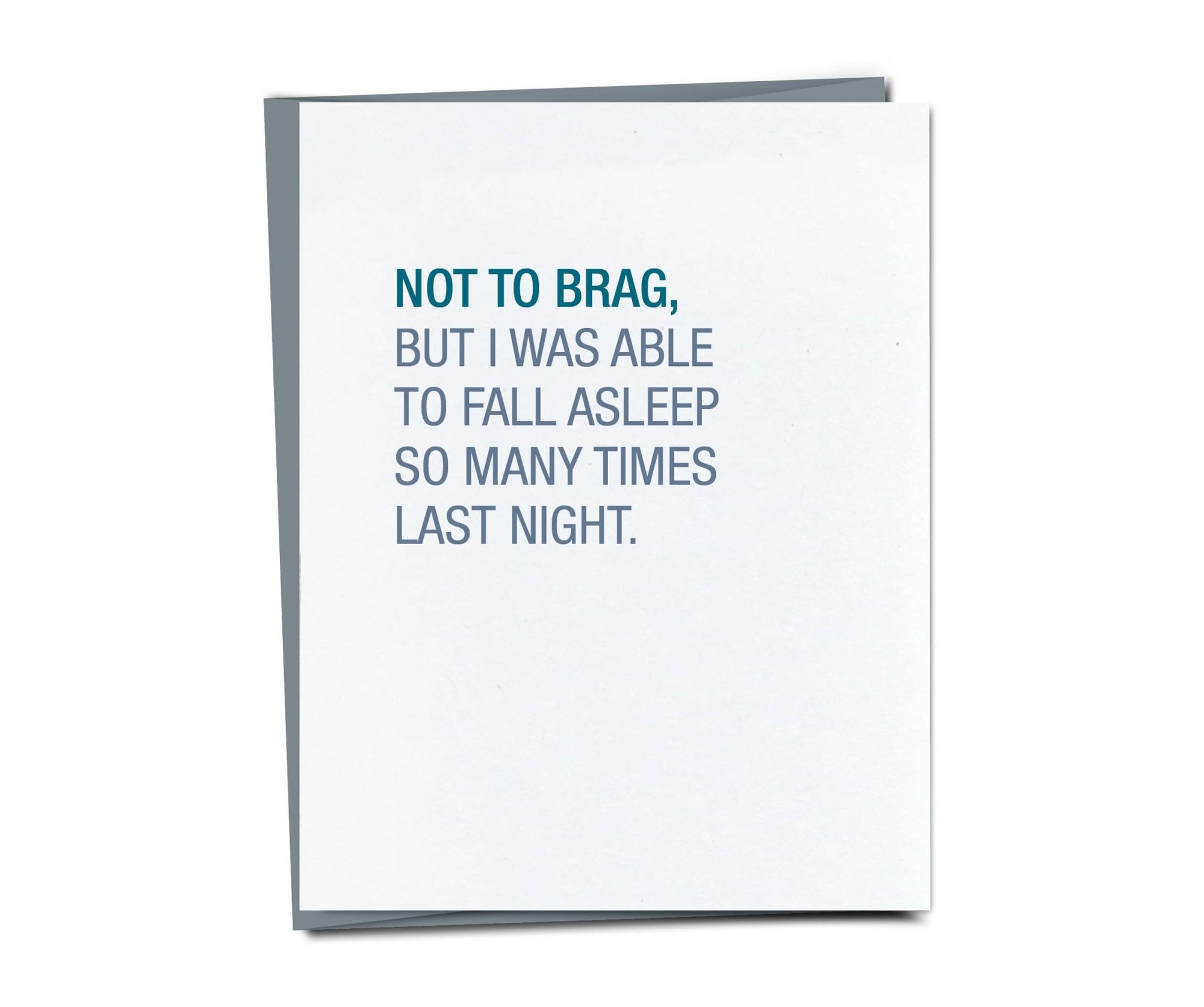 Fall Asleep So Many Times Card - Box Turtle