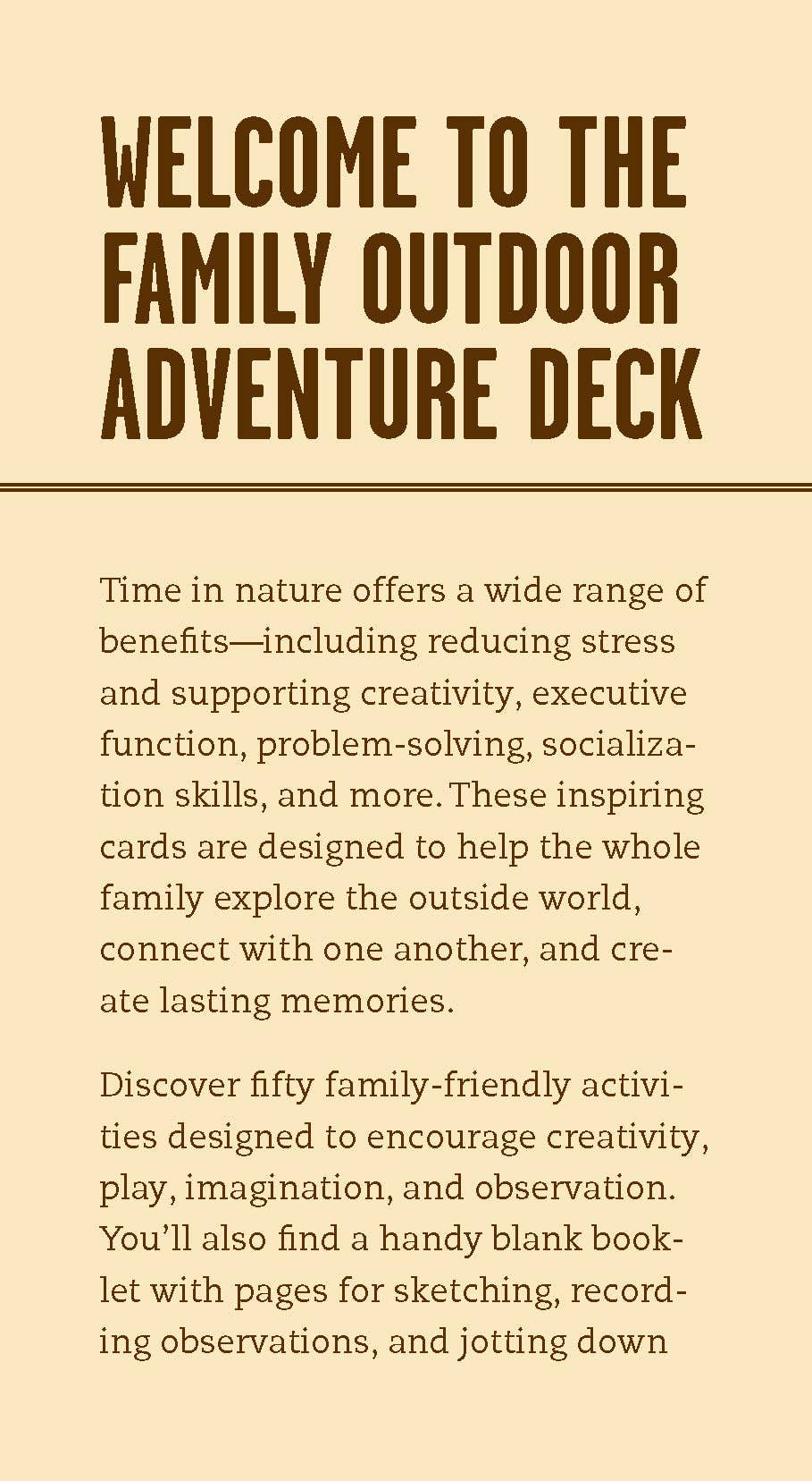 Family Outdoor Adventure Deck - Box Turtle