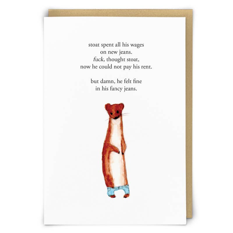 Fancy Jeans Funny Card - Box Turtle