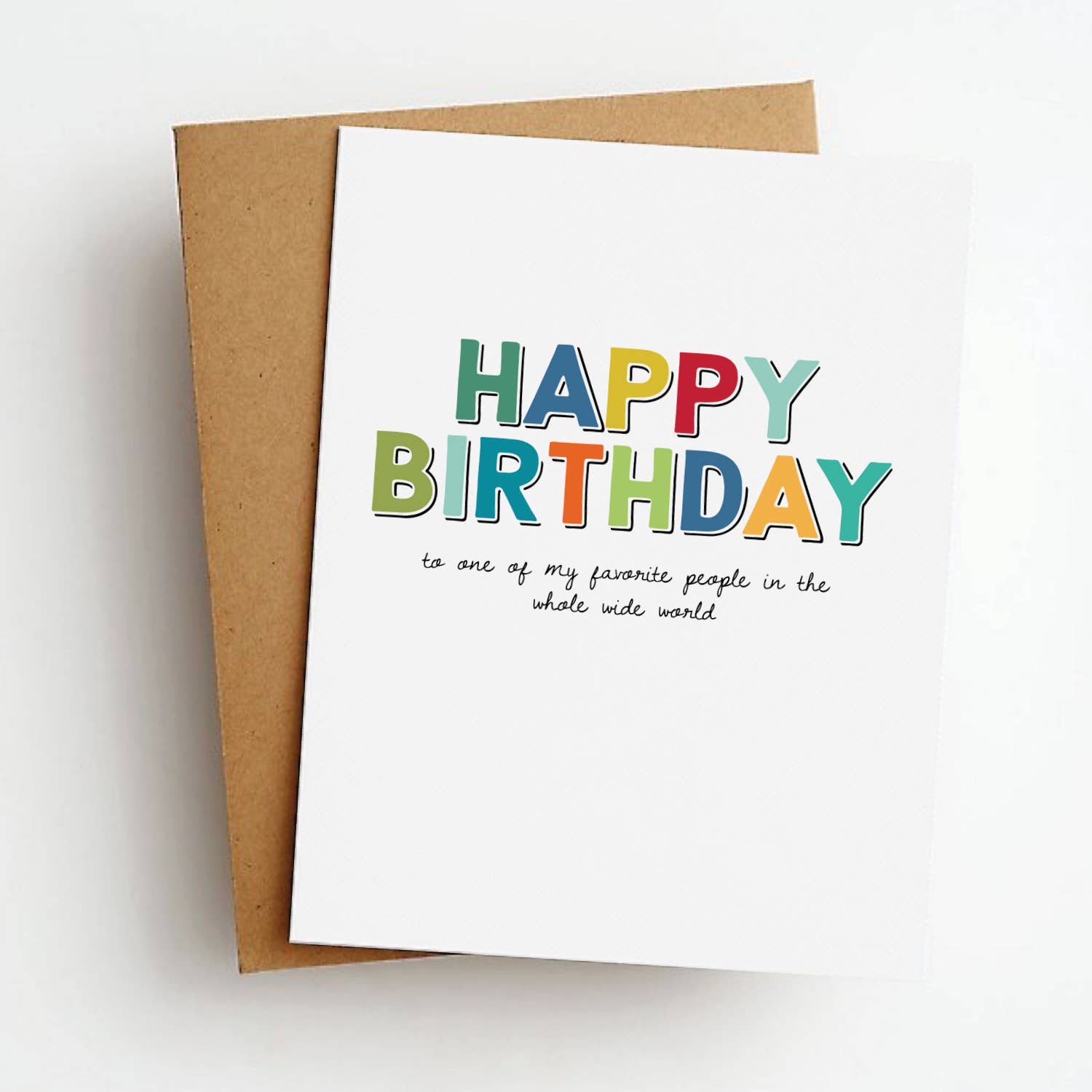 Favorite People In The Whole World Birthday Greeting Card - Box Turtle