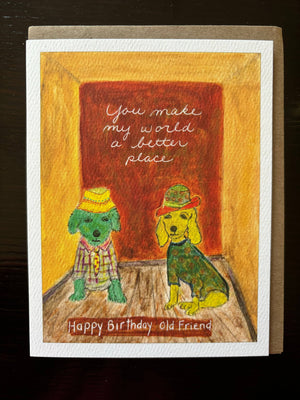 You Make My World Better Birthday Dog Card 