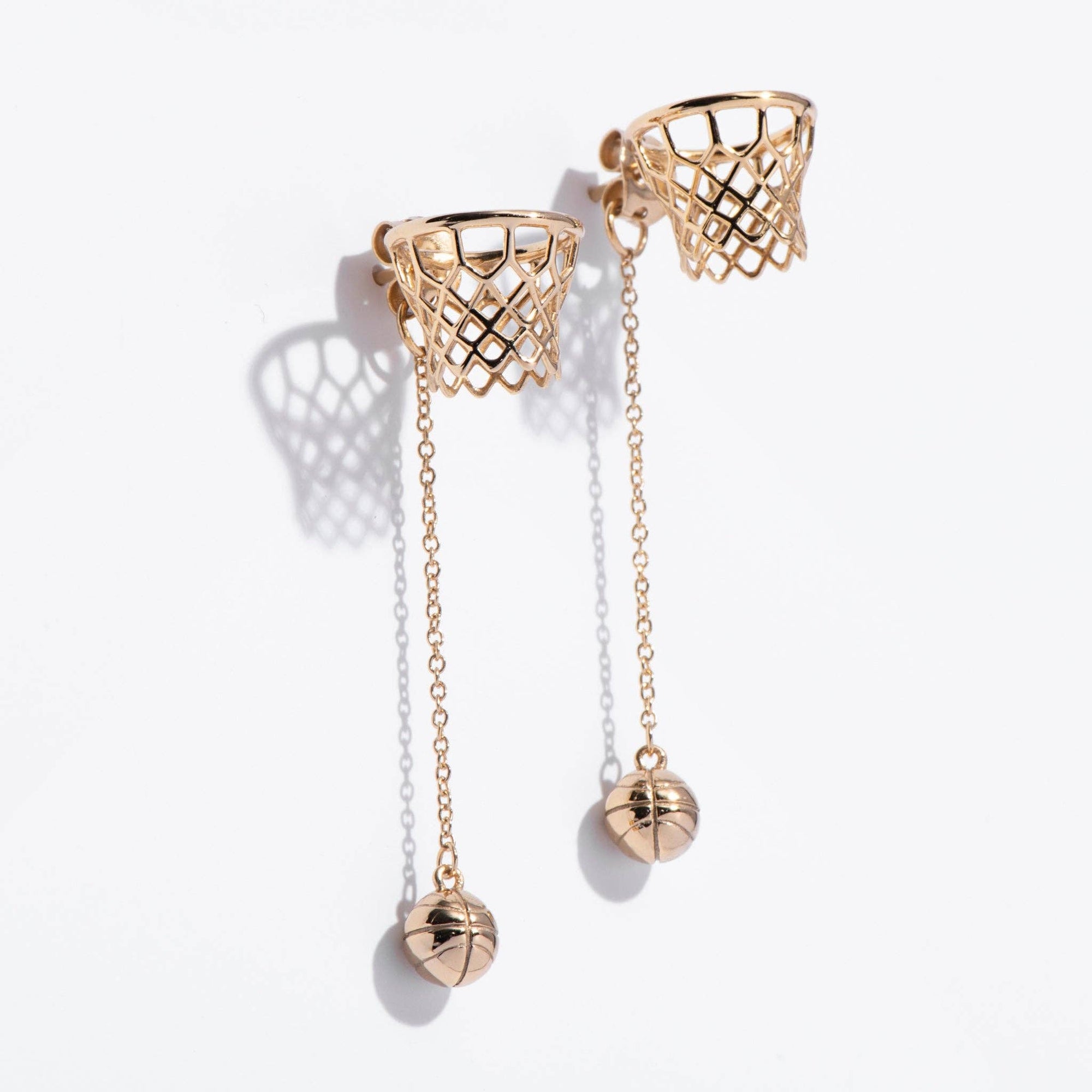 Gold-plated brass Slam Dunk Earrings