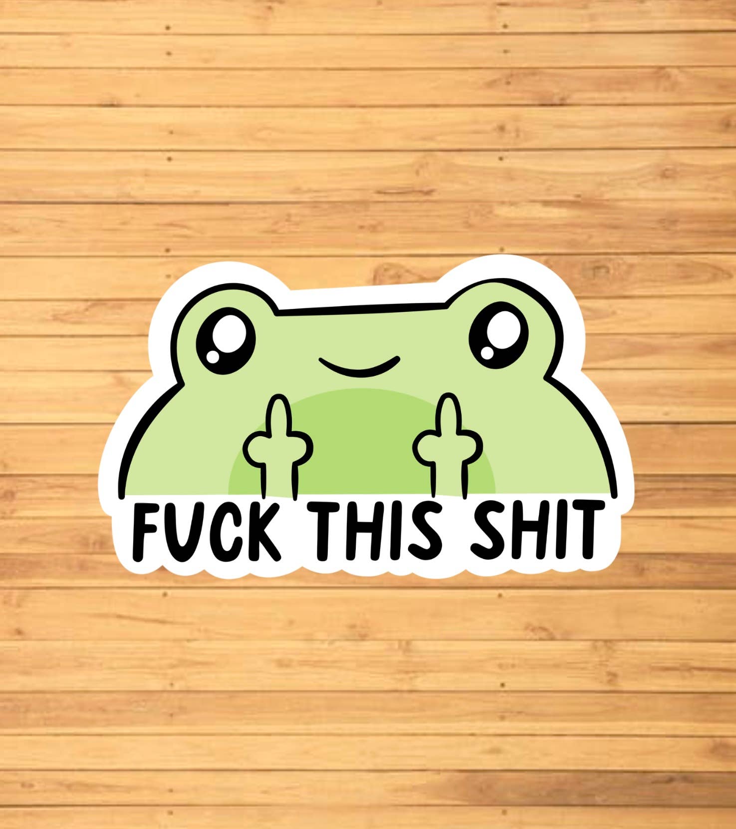 F*ck This Shit Frog Sticker - Box Turtle