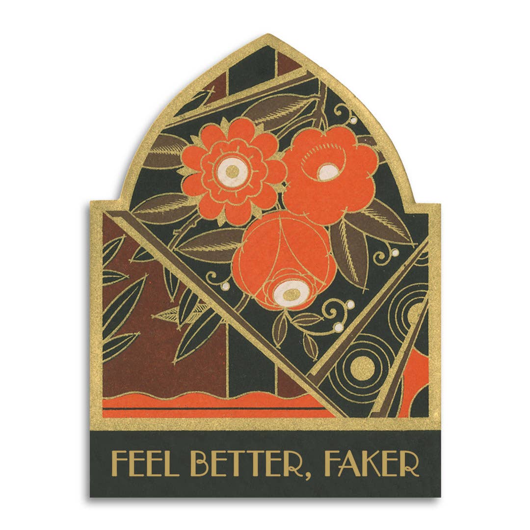 Feel Better, Faker Get Well Card - Box Turtle
