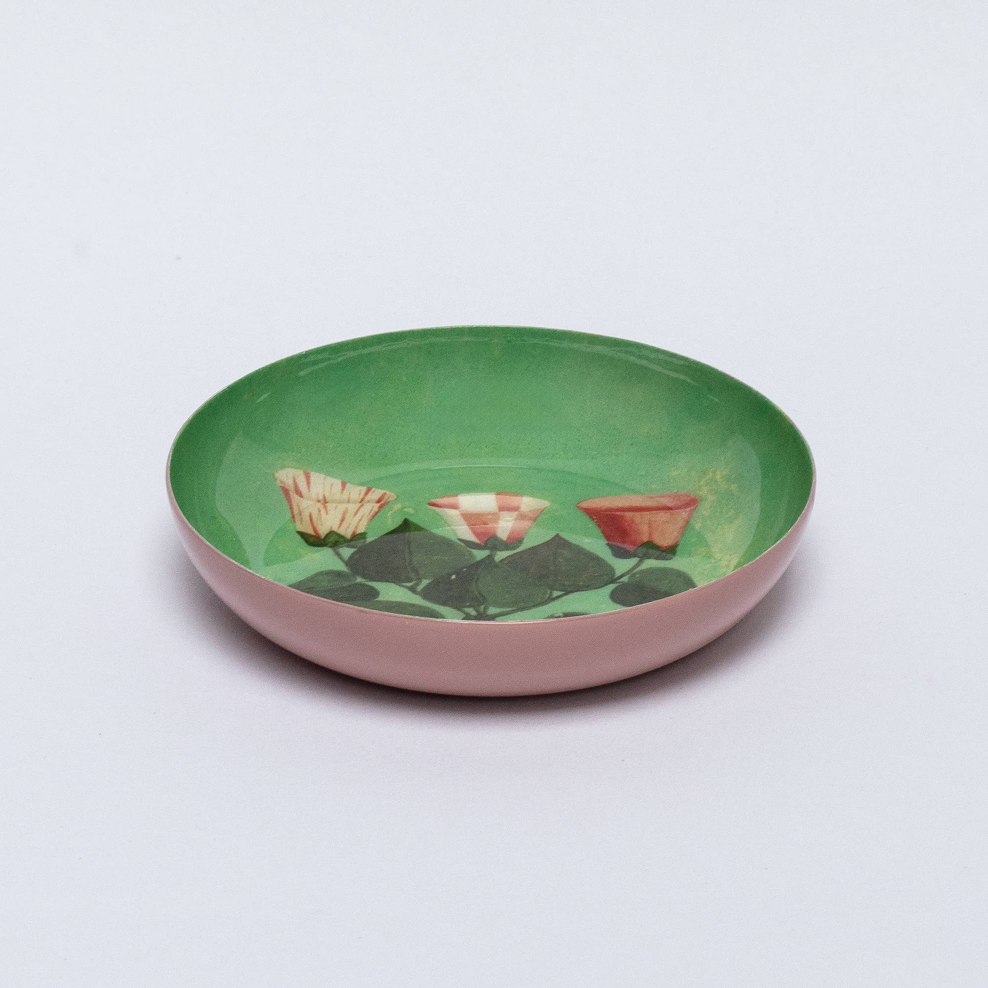 Festival of Flowers Round Enamel Tray - Box Turtle