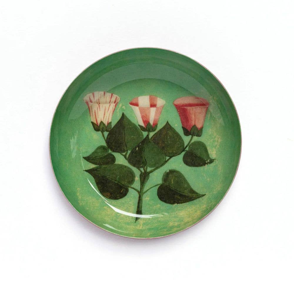 Festival of Flowers Round Enamel Tray - Box Turtle