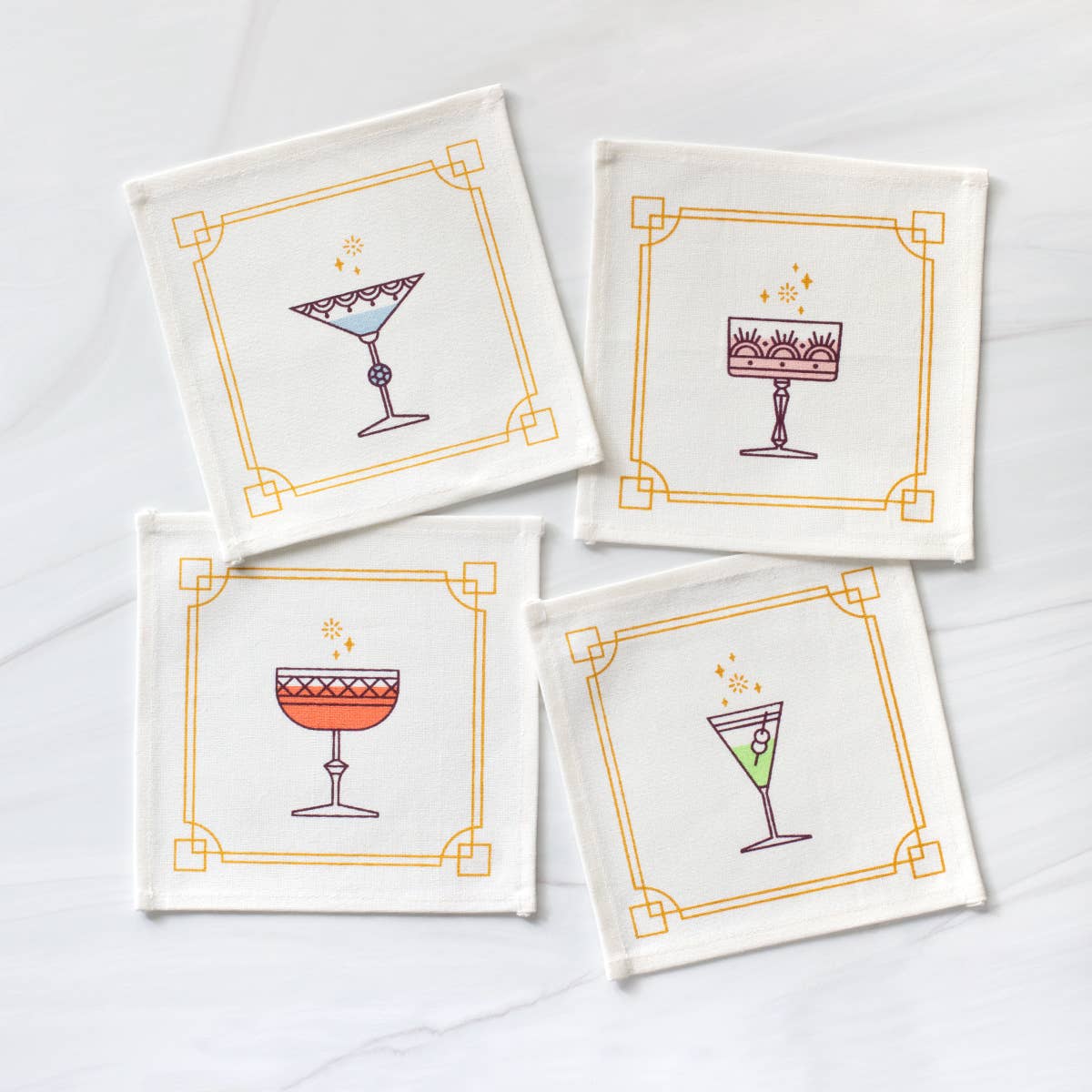 Festive Glassware Cocktail Napkin Set - Box Turtle