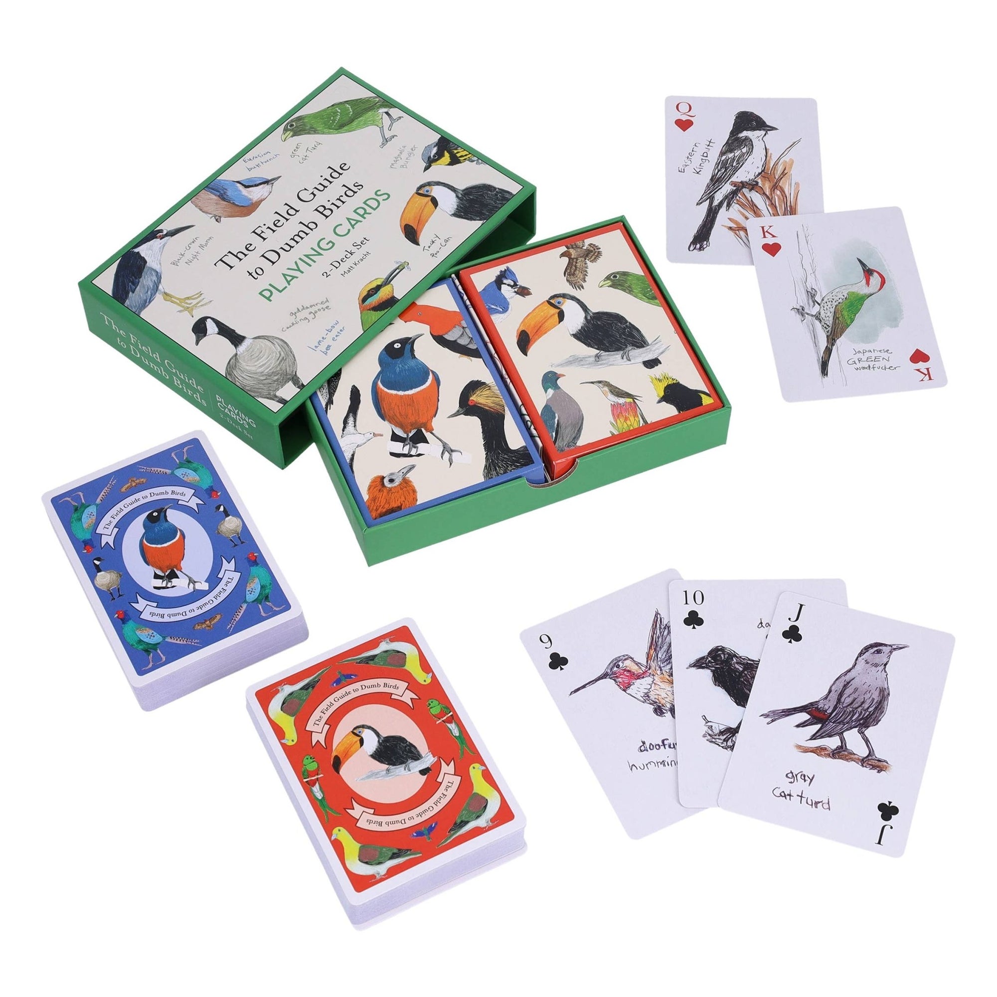 Field Guide to Dumb Birds Playing Cards - Box Turtle