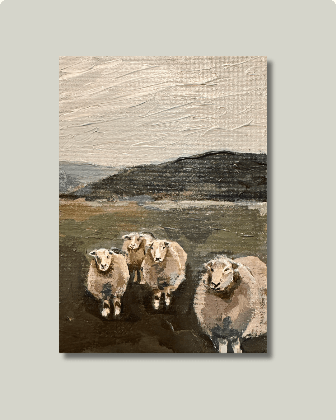 Field of Sheep Print - Box Turtle
