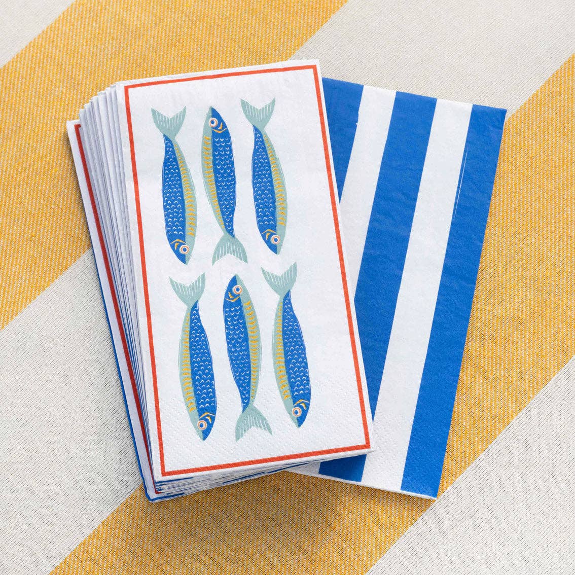 Fish Long Lunch Paper Napkins - Box Turtle