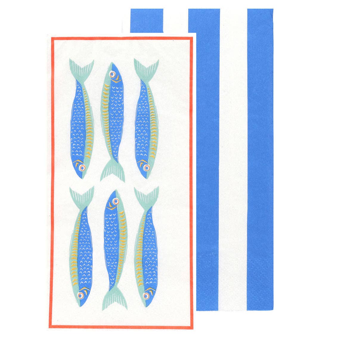 Fish Long Lunch Paper Napkins - Box Turtle