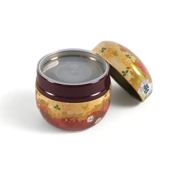 Floral Design Tea Leaves Container - Box Turtle