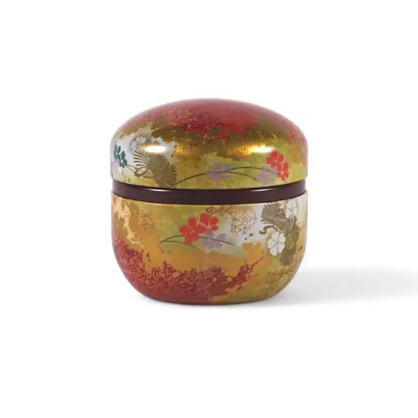 Floral Design Tea Leaves Container - Box Turtle