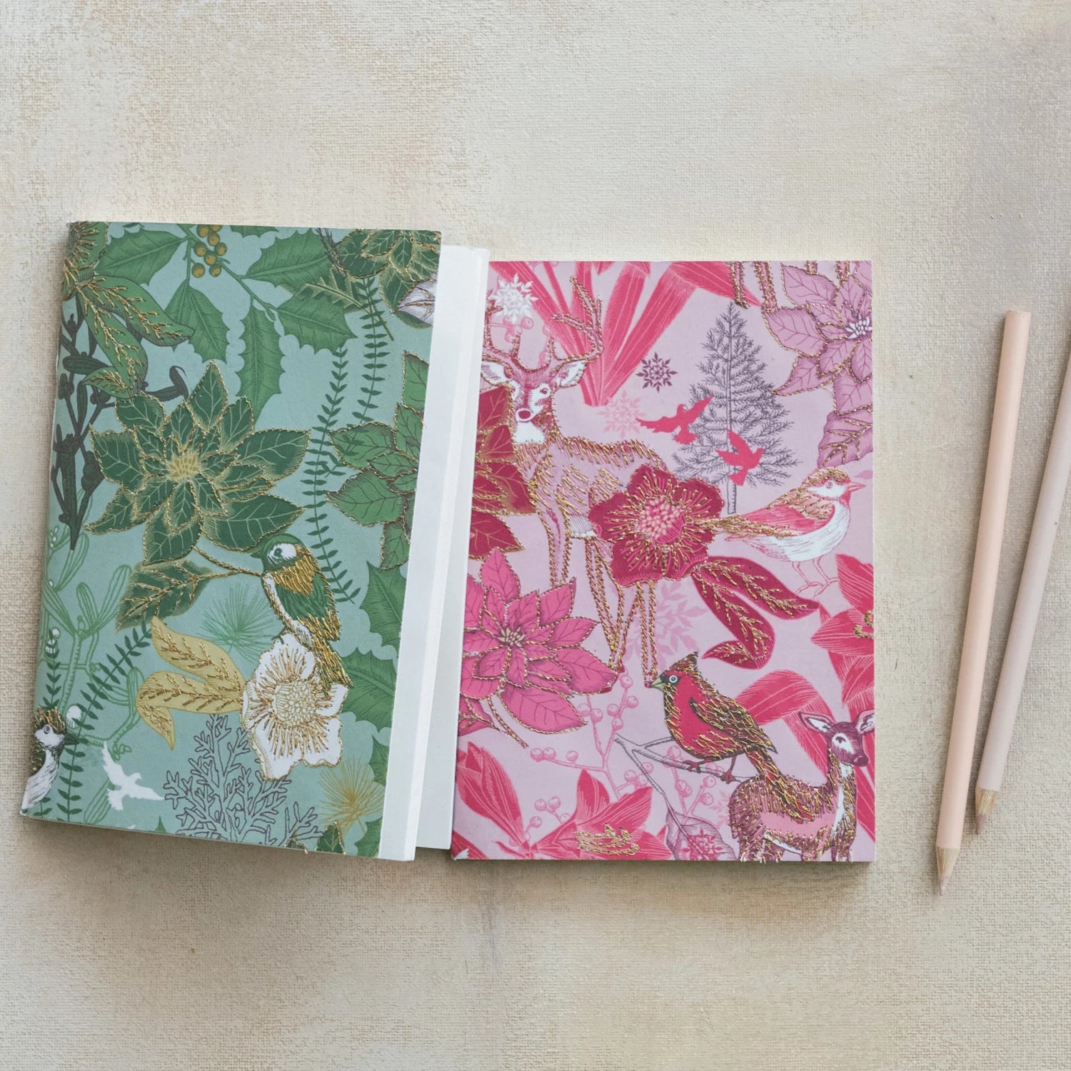 Floral Recycled Paper Soft Cover Notebook - Box Turtle