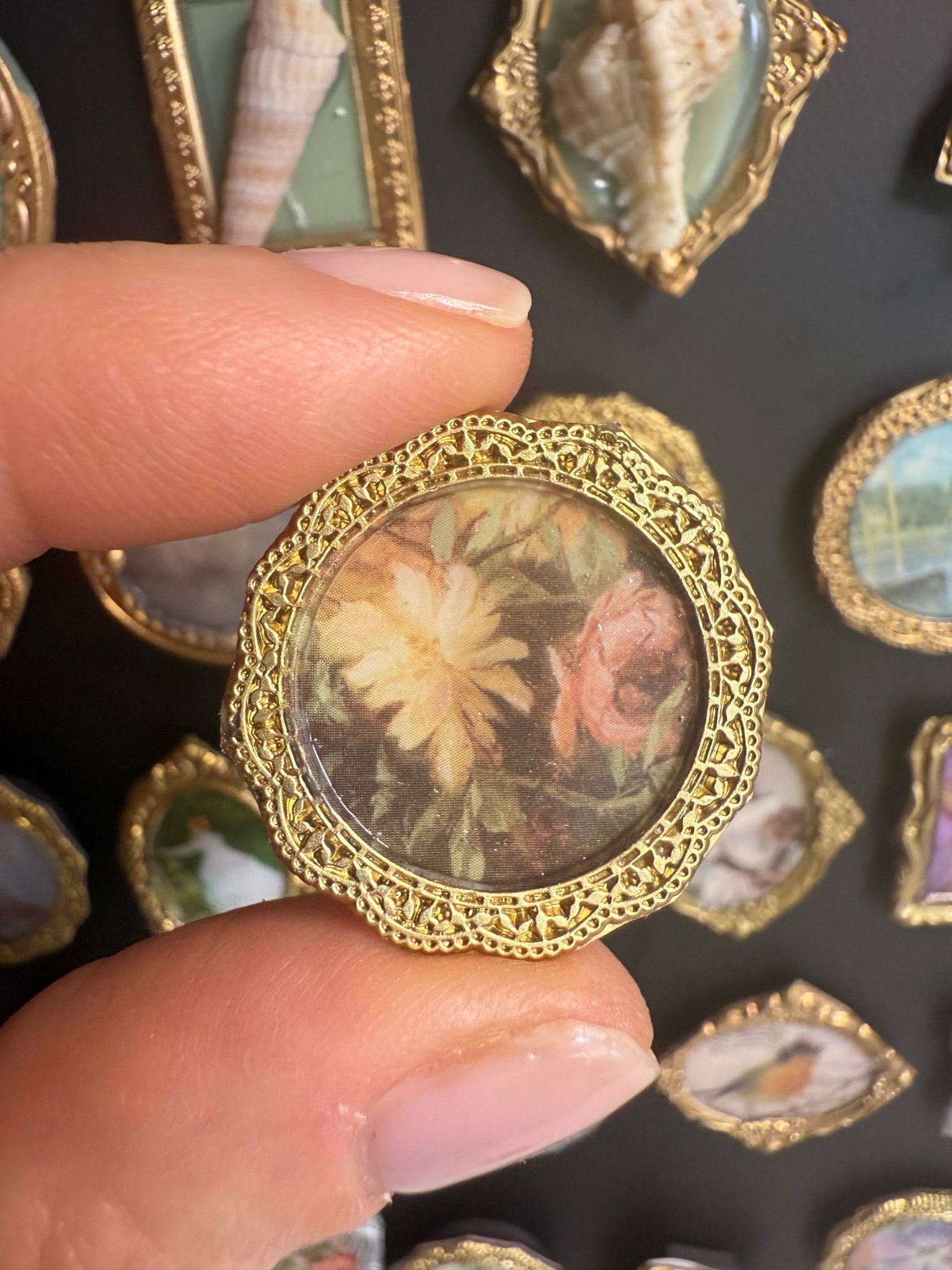 Floral Themed Magnets - Box Turtle