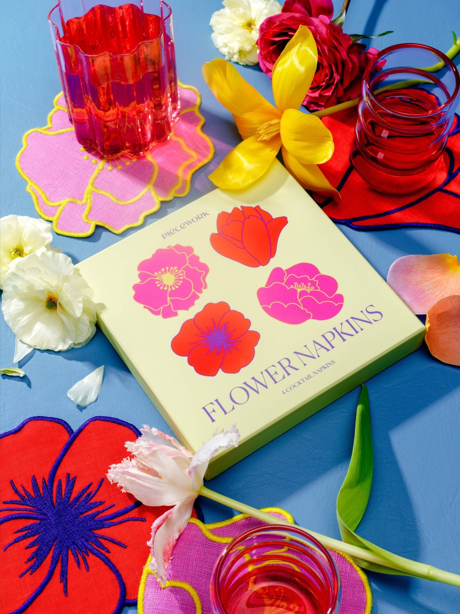 Flower Cocktail Napkins - Box Turtle