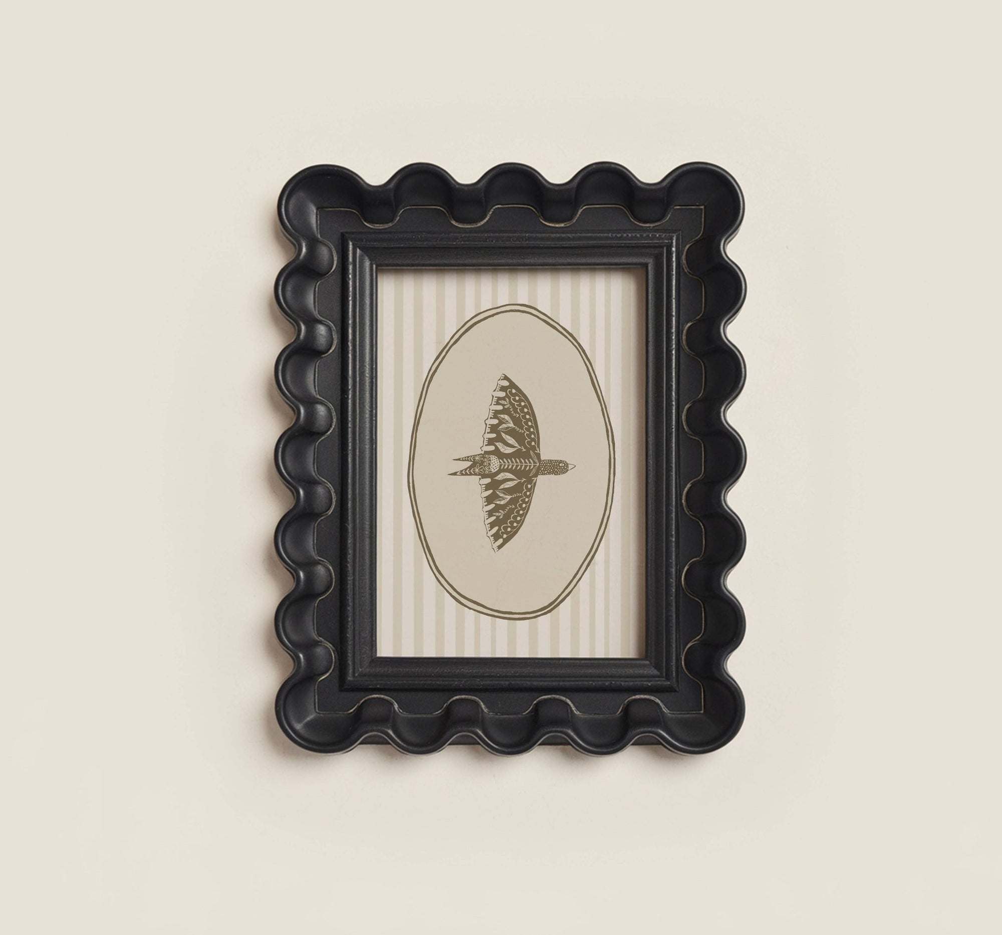 Folk Art Bird Print No 01 - Box Turtle