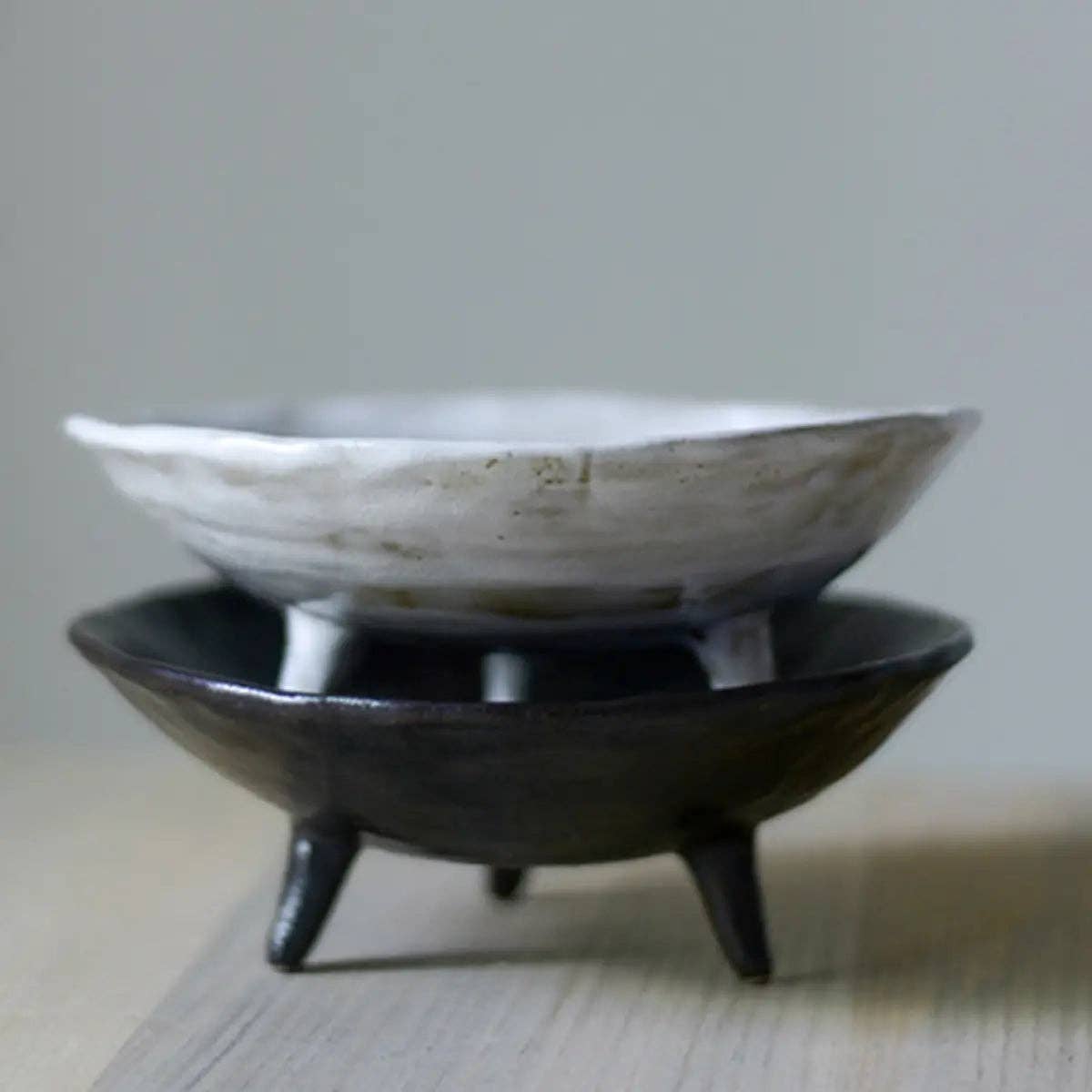 Footed Ceramic Display Bowl - Box Turtle