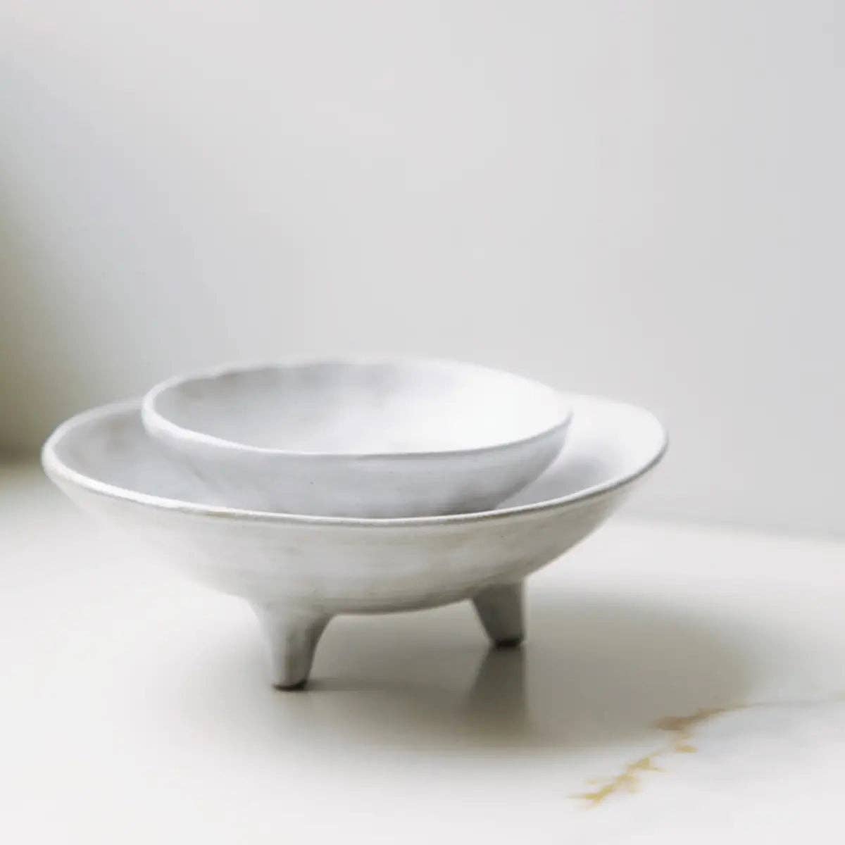 Footed Ceramic Display Bowl - Box Turtle