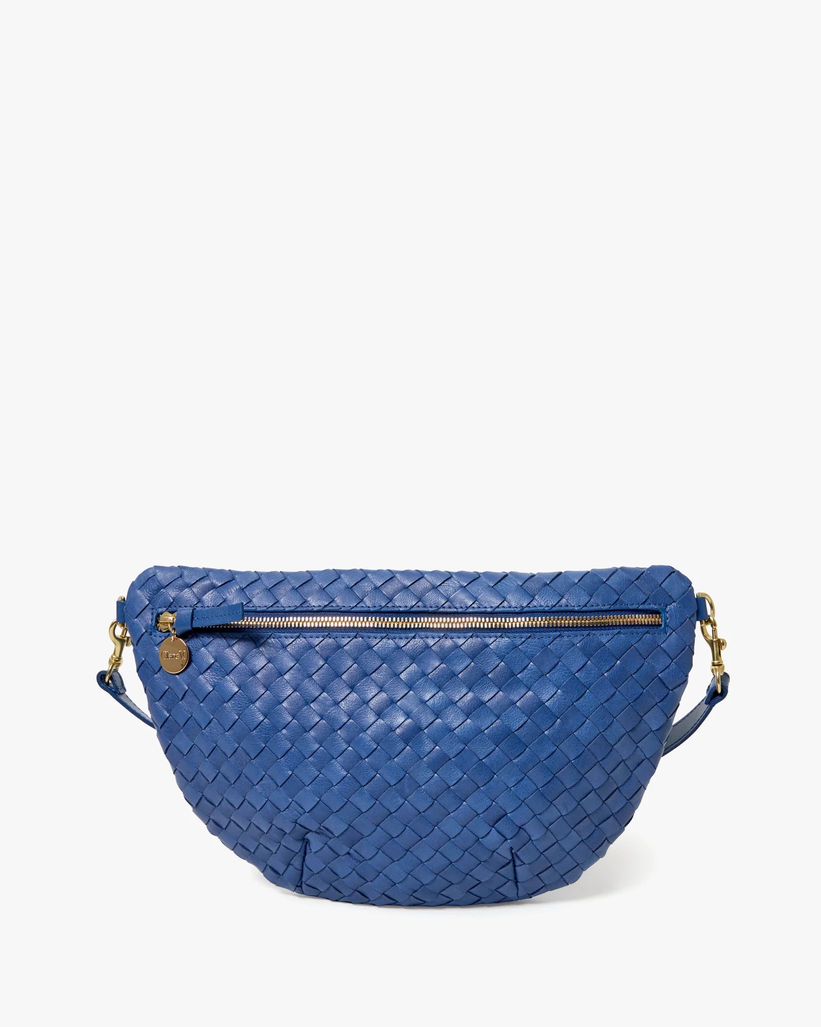 French Blue Medium Woven Grande Fanny - Box Turtle