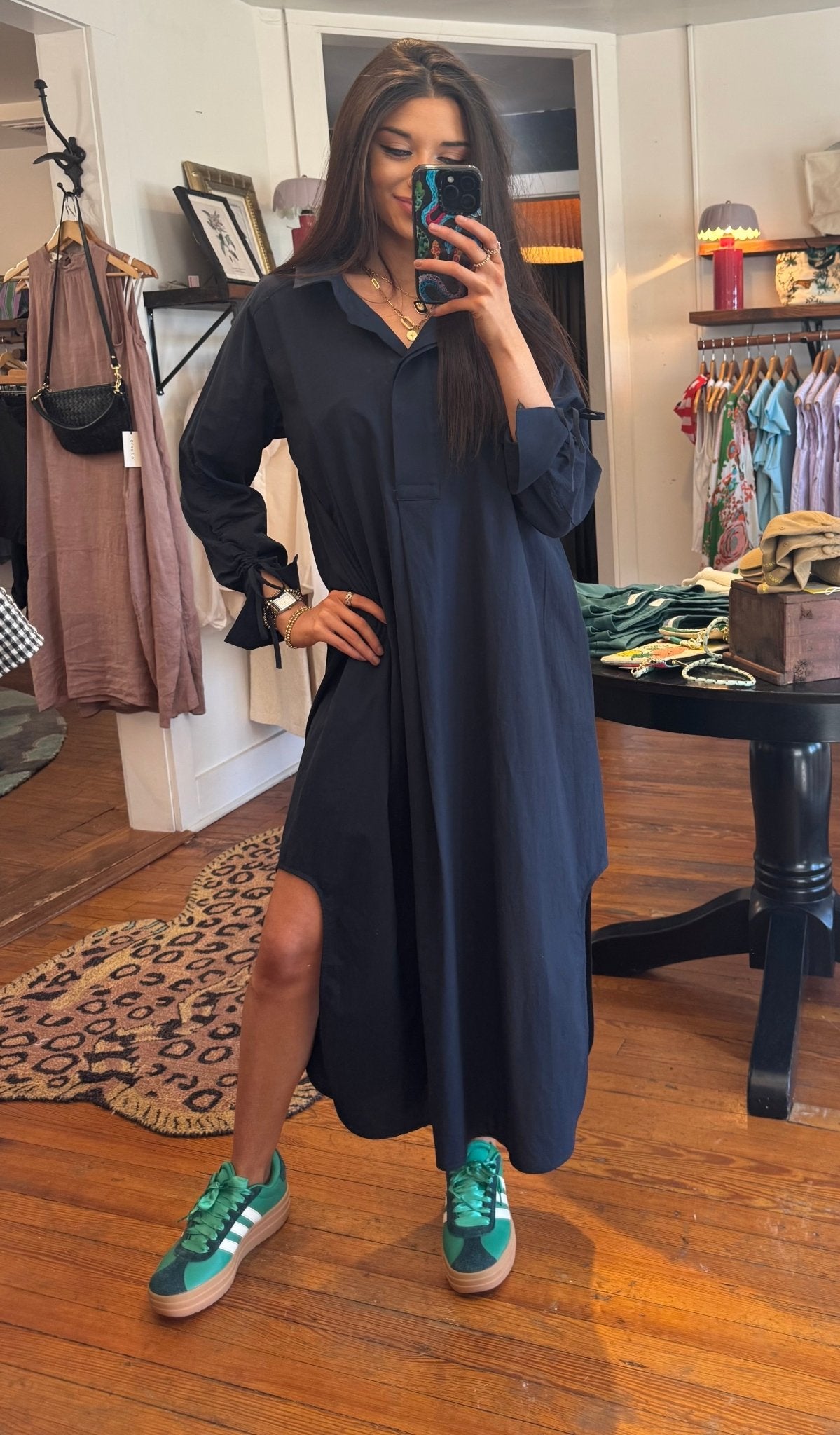 French Navy Millie Dress - Box Turtle