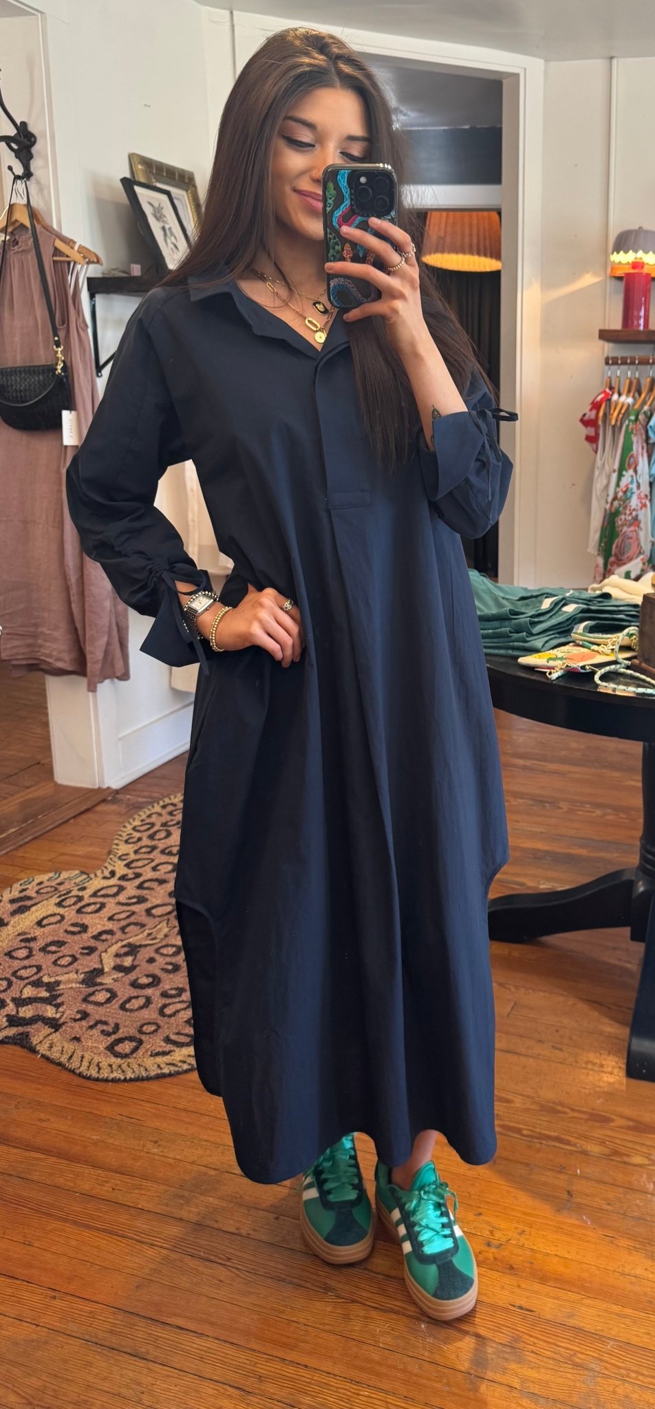 French Navy Millie Dress - Box Turtle