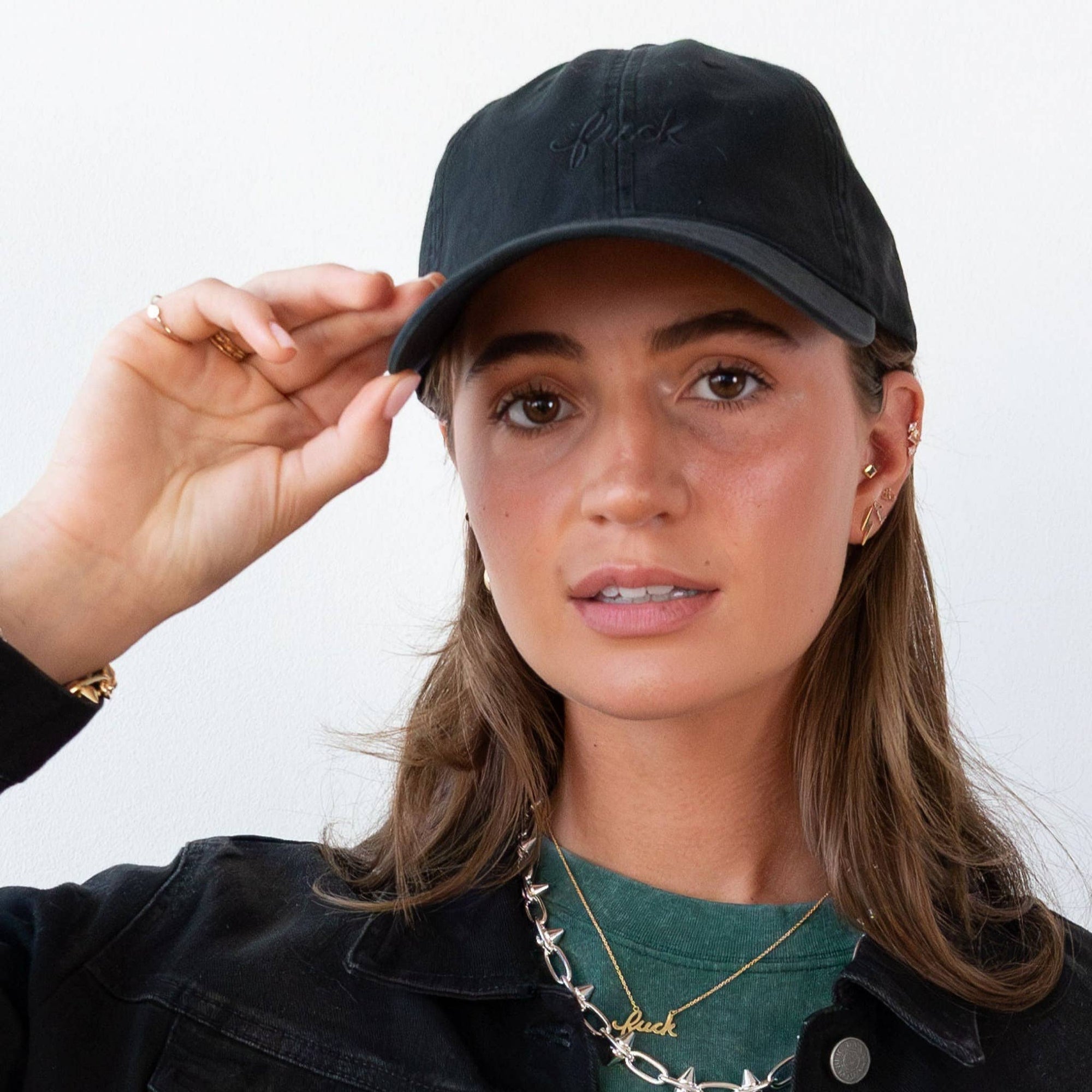 Fuck Script Cotton Baseball Hat - Box Turtle