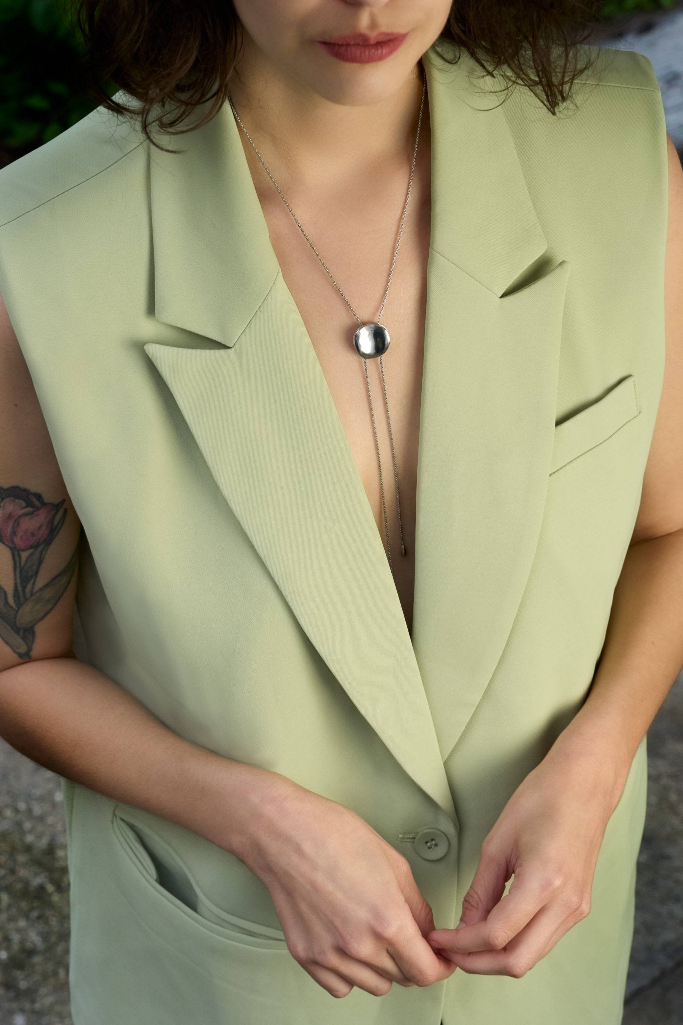 Full Circle Lariat Necklace - Box Turtle