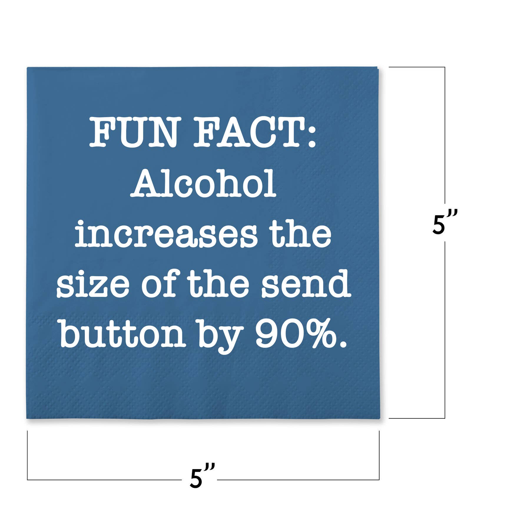 Fun Fact Alcohol Funny Cocktail Napkins - Box Turtle
