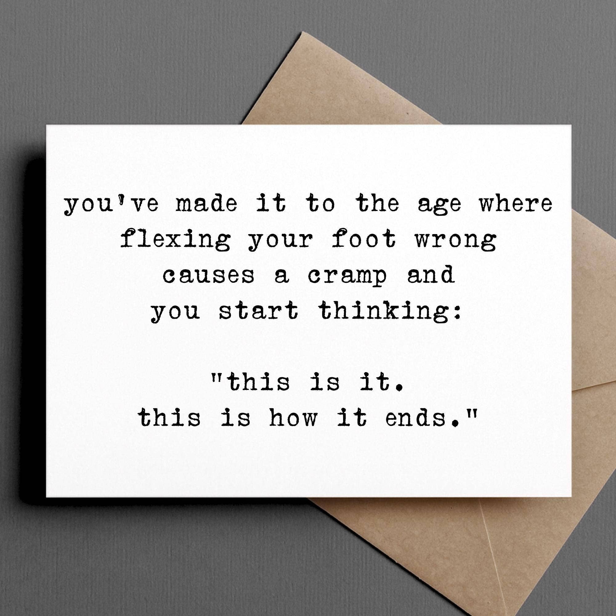 Funny Birthday Card - This Is How It End - Box Turtle